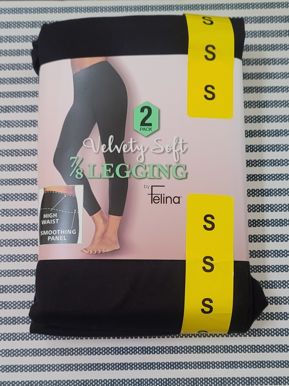 Felina Velvety Soft 7/8 Legging - Black (2 Pack)